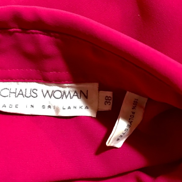 CHAUS 80's Vintage Secretary Blouse Sz 38 18-20 - Picture 7 of 8